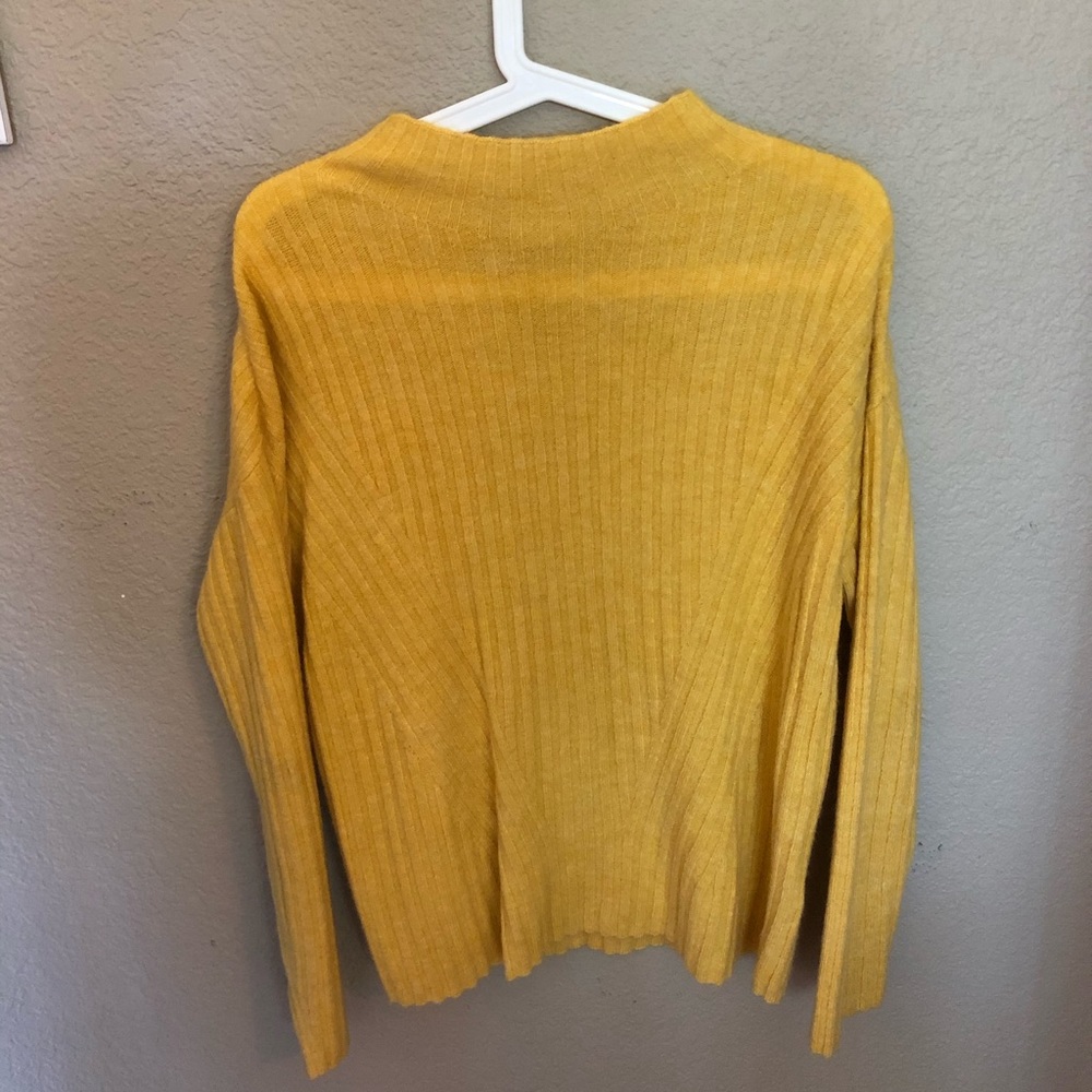 Yellow fuzzy sweater